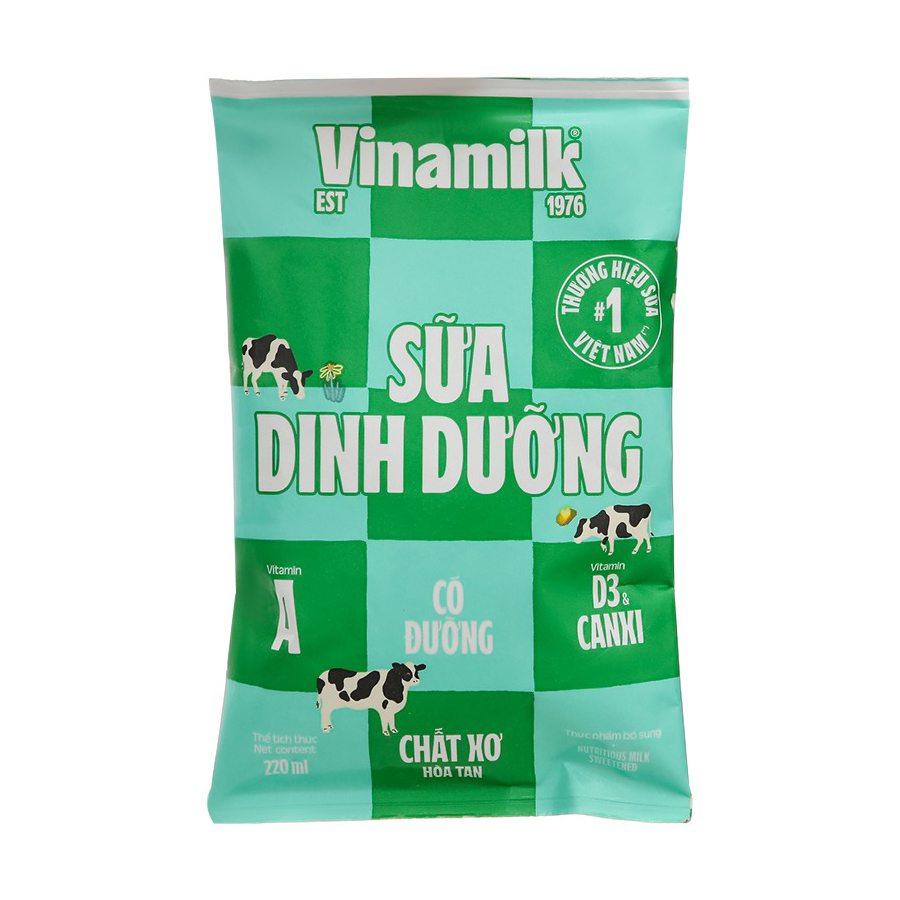 Sữa dinh dưỡng vinamilk bịch 220ml