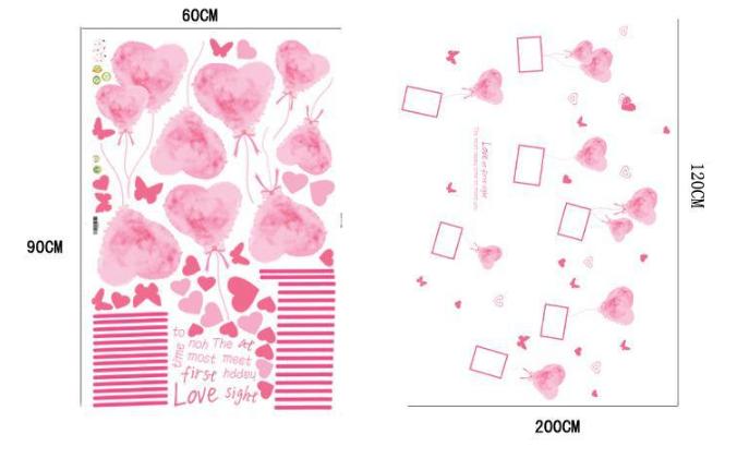 [HCM]Decal trang trí khung ảnh trái tim hồng