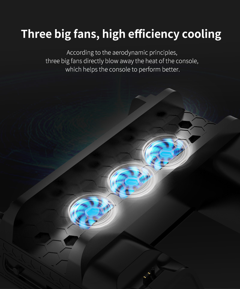 Đế Đứng Tản Nhiệt Kèm Khe Đựng Đĩa PS4 Fat/ Slim/ Pro - Dobe