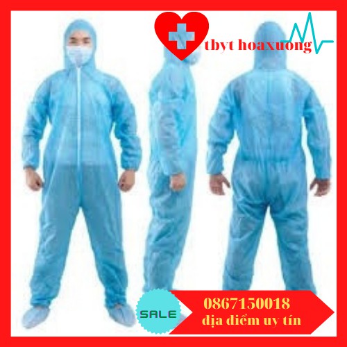 Bộ quần áo phòng dịch liền quần 4 món