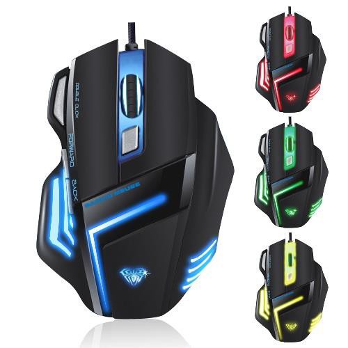 Chuột chơi game Aula 989 Black Led
