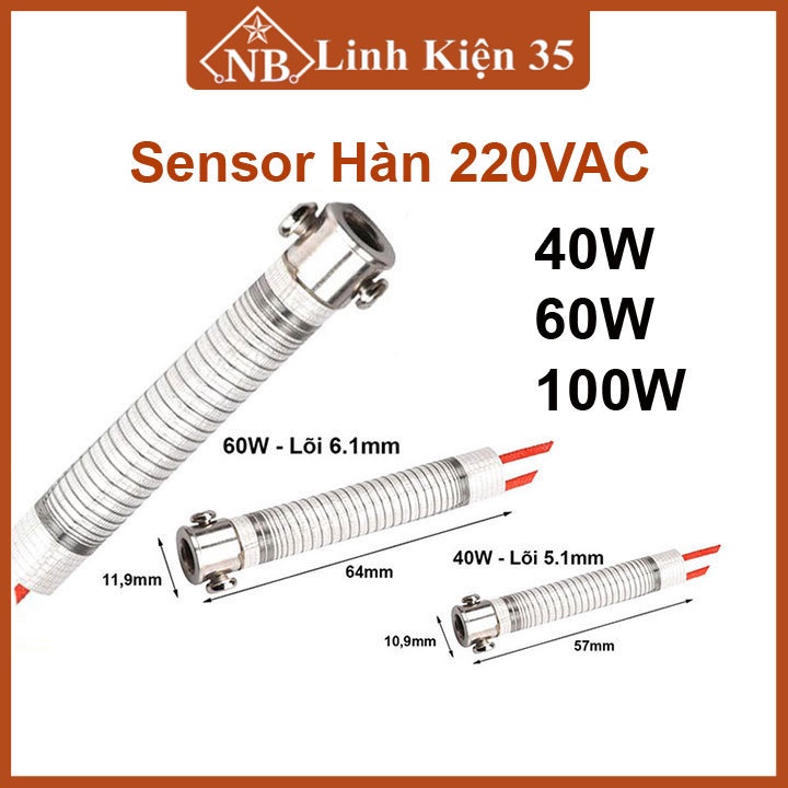 Sensor hàn 40W/60W/100W lõi ra nhiệt mỏ hàn có nhiệt độ ổn định