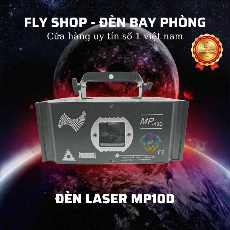 Đèn Laser Bay Phòng MP10D+ Quét Tia Chiếu Hình 3D Hơn 1400 Hiệu Ứng Cảm