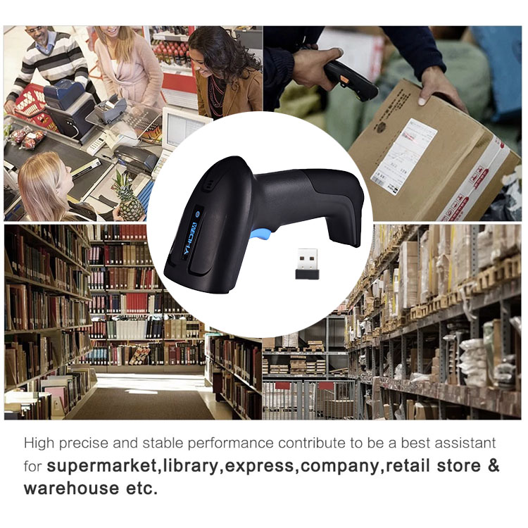 Máy quét mã vạch Bluetooth YHD 6200DB 2D, Máy đọc mã vạch Barcode(1D) Qrcode(2D) kết nối Bluetooth/ USB/ Có dây, Đầu đọc mã vạch 1D 2D dùng trên Điện thoại, Ipad, Máy tính, Laptop