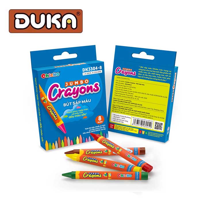 Bút Sáp 8 Màu Jumbo Crayons