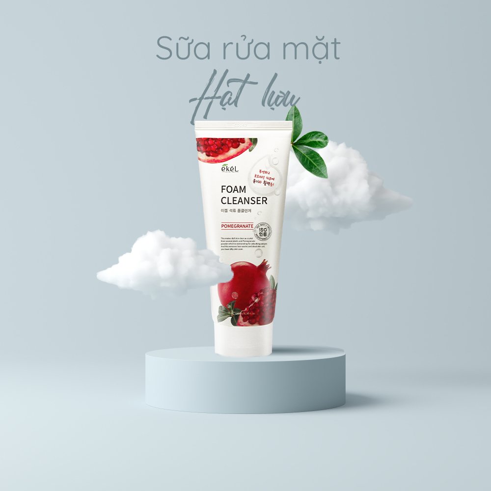 [HCM]Sữa rửa mặt tinh chất lựu Ekel - Ekel Pomegranate Foam Cleanser