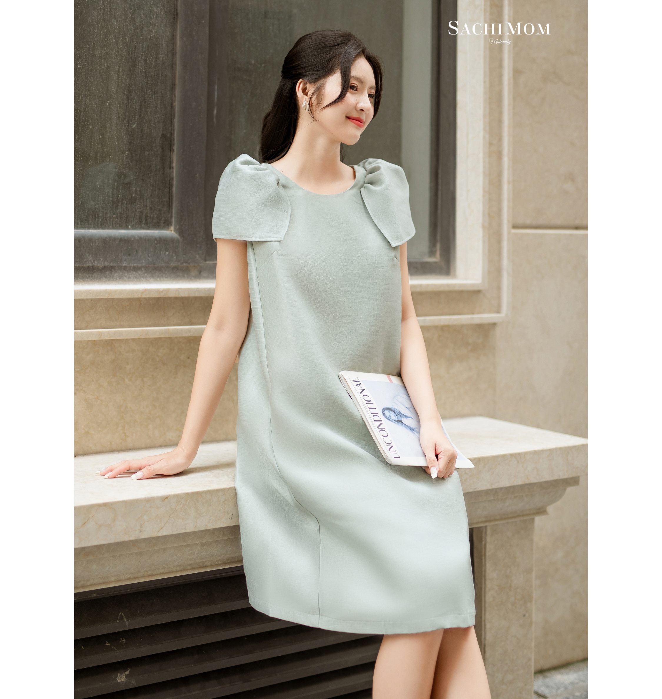 Đầm bầu sachimom - váy bầu dáng suông phoenix dress