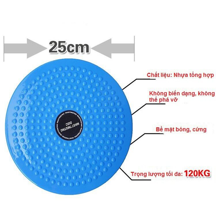 Đĩa Xoay Eo Tập Cơ Bụng 360 Độ - Bàn Xoay Eo Giảm Mỡ Bụng