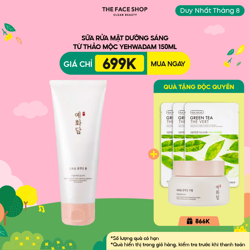 Sữa Rửa Mặt Dưỡng Ẩm The Face Shop Yehwadam Deep Moisturizing Foaming Cleanser 150ml