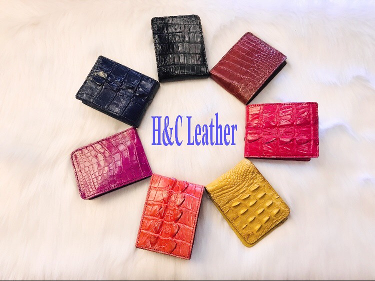[Ảnh thật] Ví unisex da cá sấu thật 100%