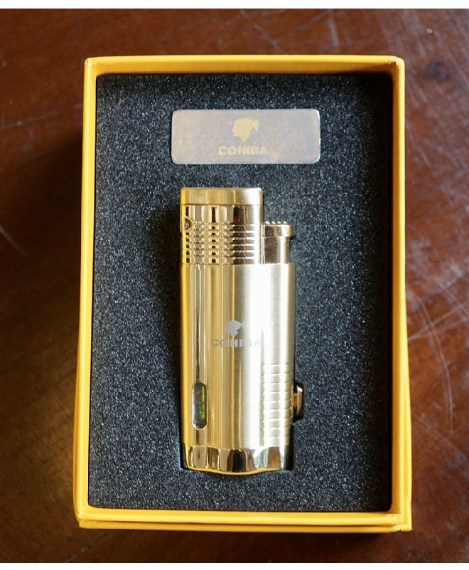 Bật lửa khò XiGa 3 tia kèm đục COB 360