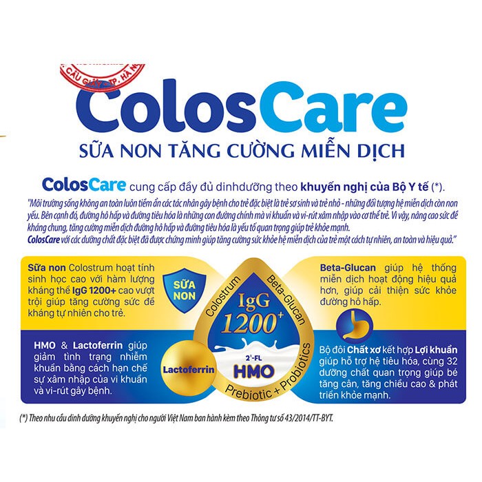 Sữa bột Coloscare 0+ 1+ 2+ 800g (HSD MỚI NHẤT)