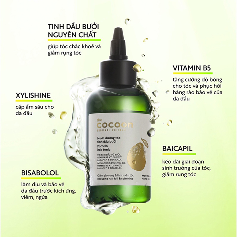 NƯỚC DƯỠNG TÓC COCOON TINH DẦU BƯỞI 140ML