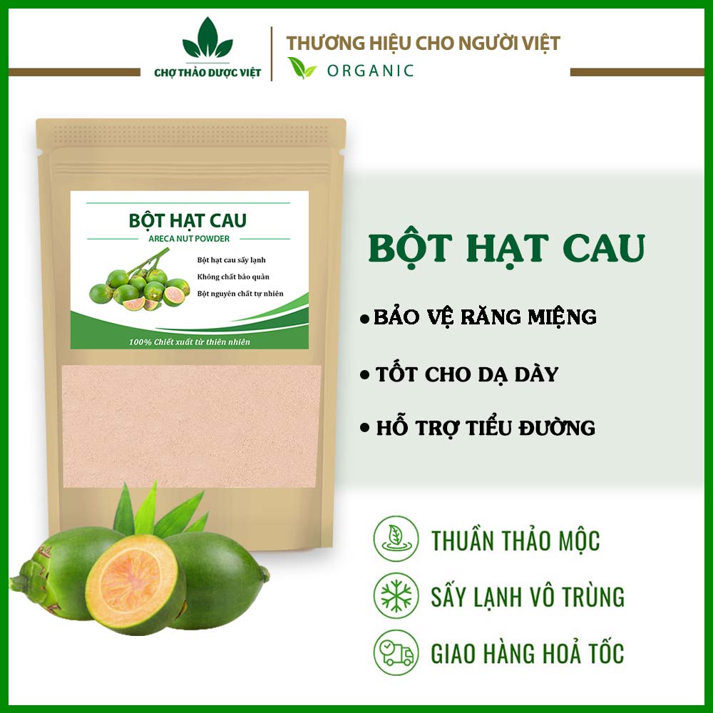 Bột hạt cau 500g, bột cau rang thơm, nguyên chất, hỗ trợ giảm đau răng, hôi miệng, tốt cho tiêu hoá