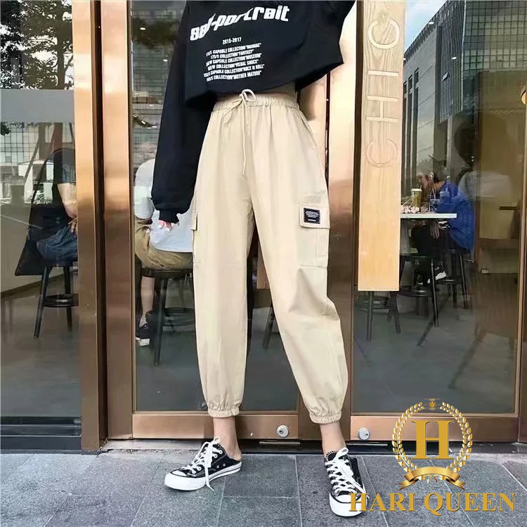 Quần kaki nữ túi hộp logo chu0319