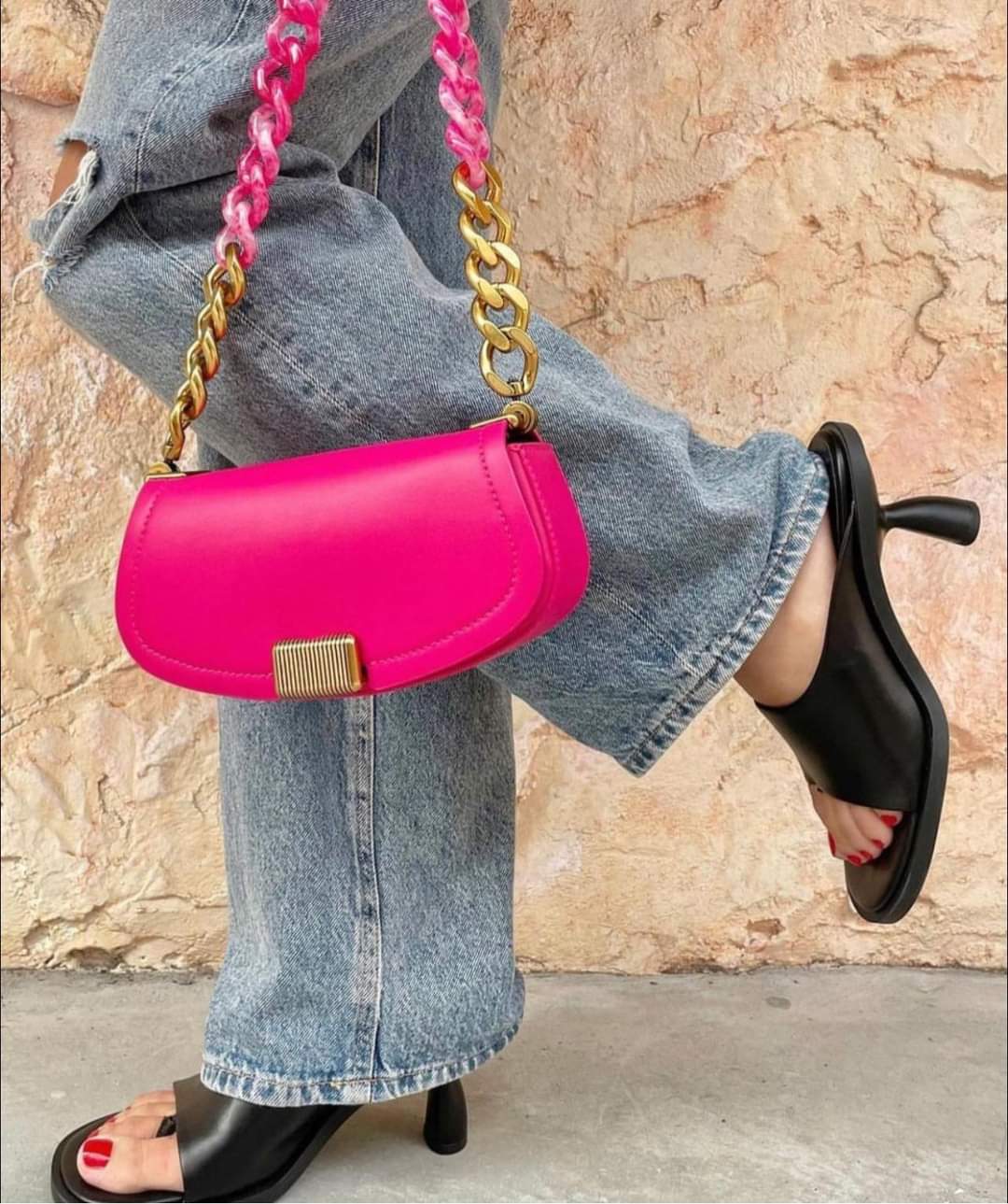 Túi cnk new arrival xích màu cao cấp y hình