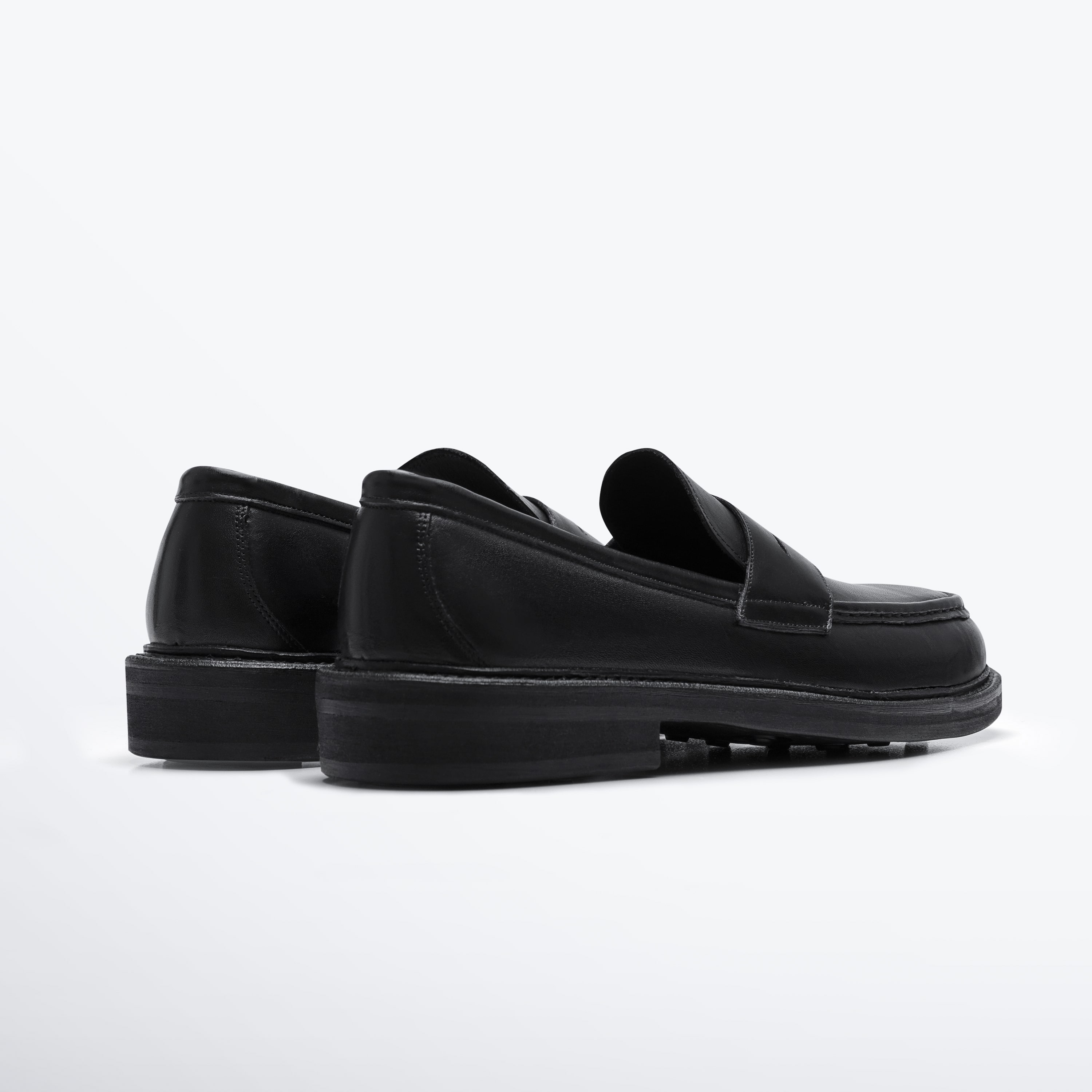 Giày Penny Loafer Nam TARMOR Da Thật Màu Đen