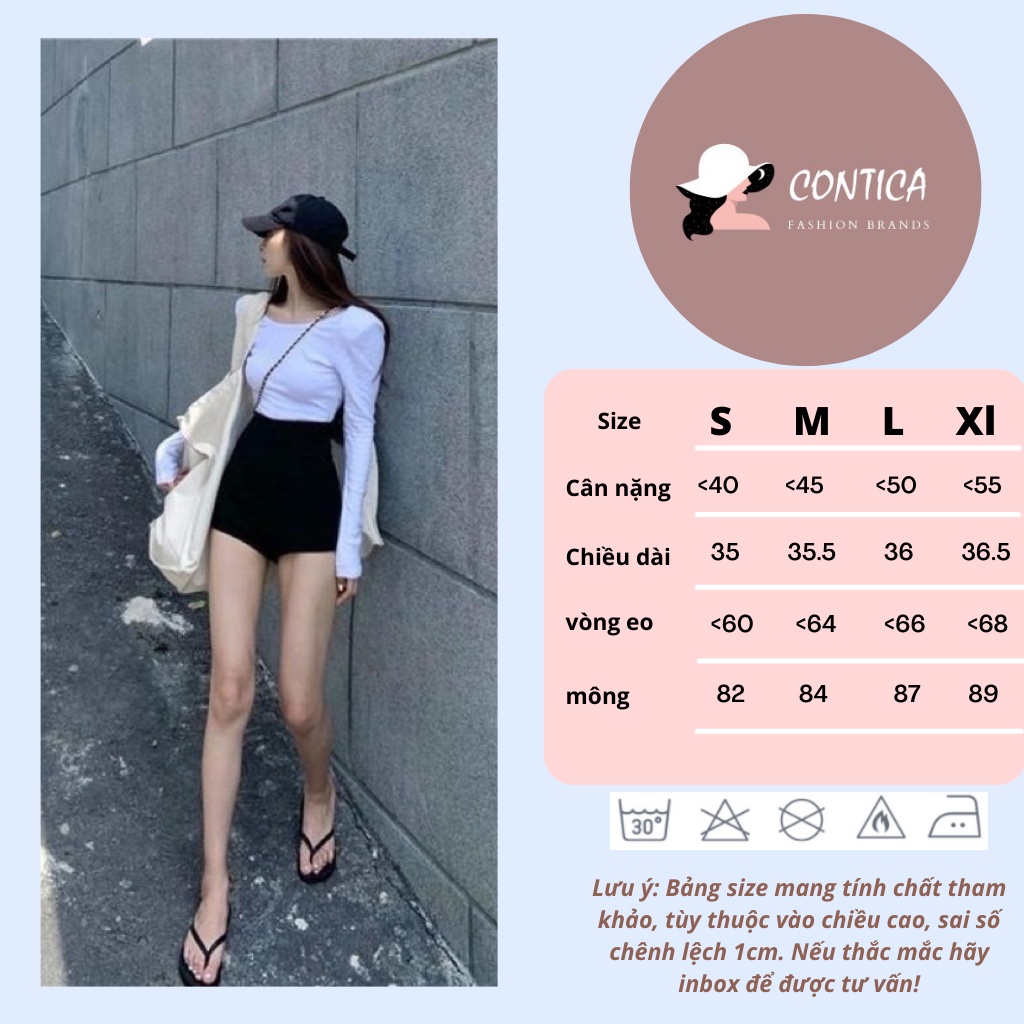 Quần short dance,quần đùi cạp cao dáng ôm dễ phối đồ