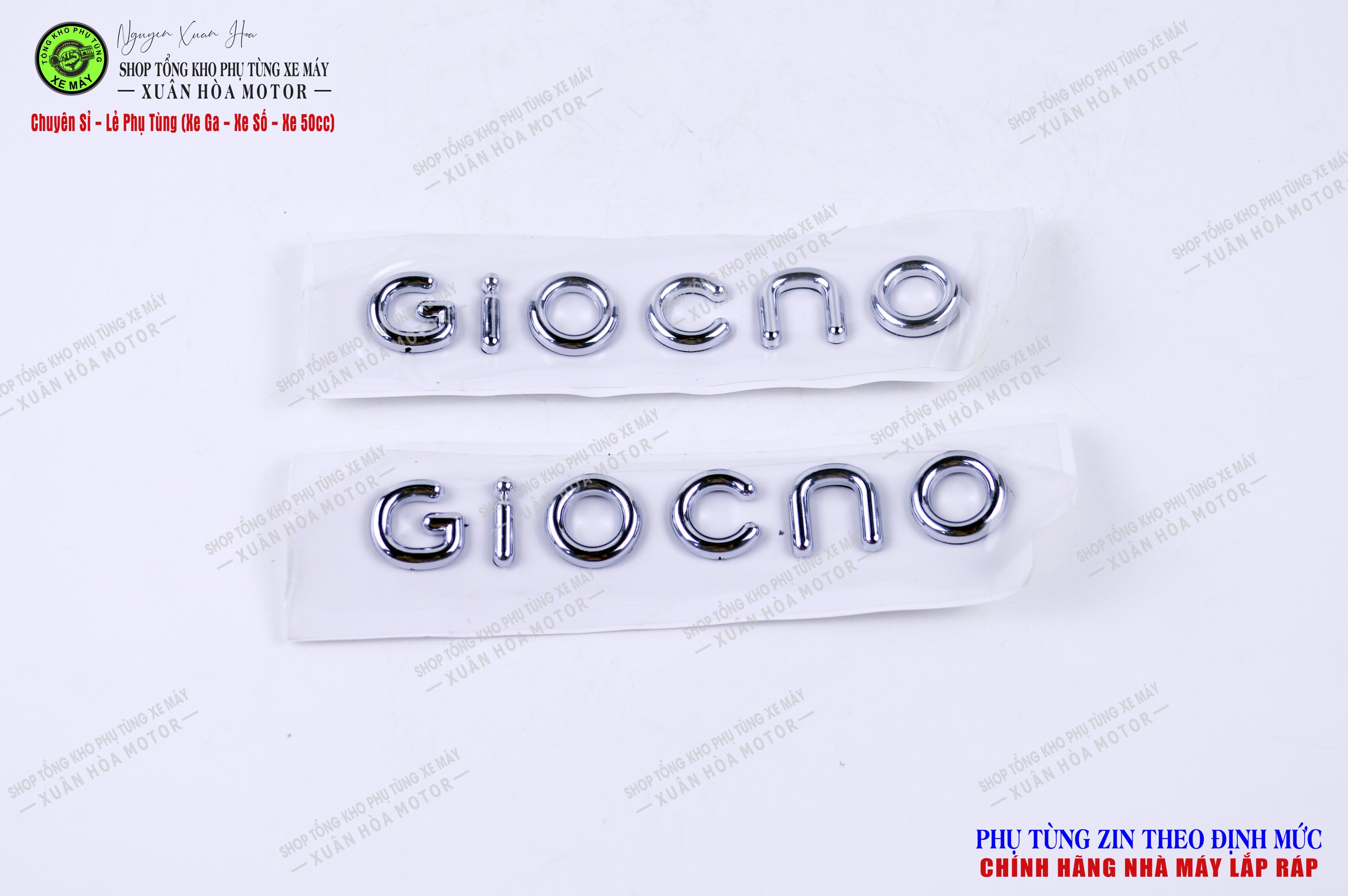 Tem Giorno 50cc/ Giorno Smile/ Giorno Golden/ Mono 50cc (Mạ Niken Crom sáng bóng, hàng nhập khẩu, chính hãng nhà máy)