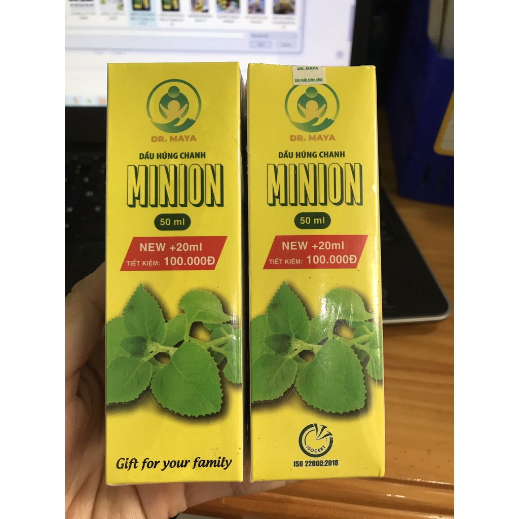 [TẶNG NHỎ MŨI] Tinh Dầu Húng Chanh MINION 50ml