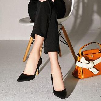 Giày cao gót DHC12 giày da trơn cao 7 cm