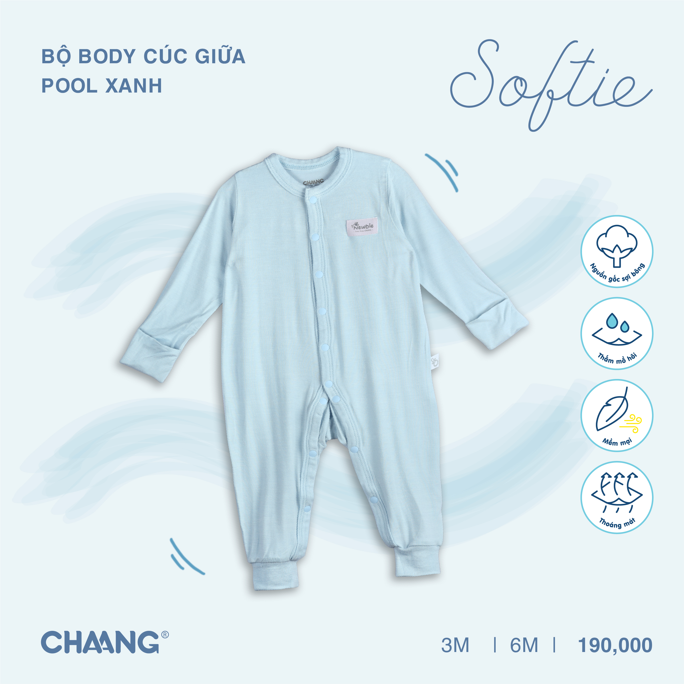 [CHAANG] Bộ body cúc sơ sinh giữa Pool Chaang