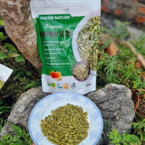Hạt bí hữu cơ Green Natural 500g
