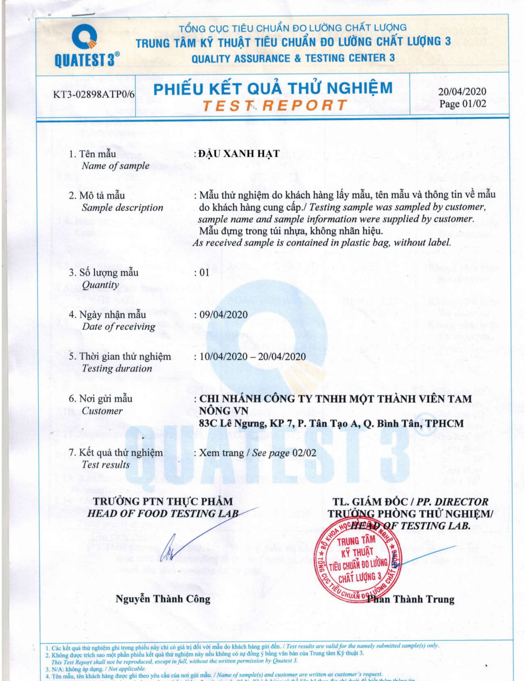 ĐẬU XANH HẠT 1KG