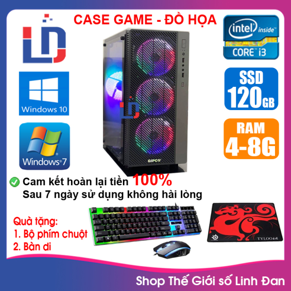 Bảng giá Case máy tính Game LED CPU Pentium G2020 / i3-2100 / Ram 4GB-8GB / HDD 250GB - SSD 120GB / VGA 1GB- 2GB chơi PUBG mobile, PUBG lite, LOL, CF đột kích, Fifa, Cs Go, GTA 5 ... [QÙA TẶNG: Phím chuột + lót chuột] GAI32 LLD Phong Vũ