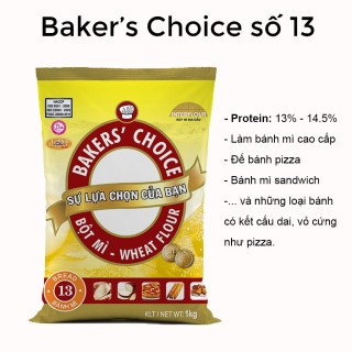 Bịch 1kg Bột mì Bakers Choice số 13 bread flour thumbnail