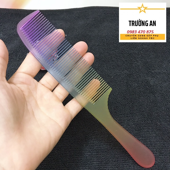 lược cắt tóc nam barber  7 sắc cầu vồng