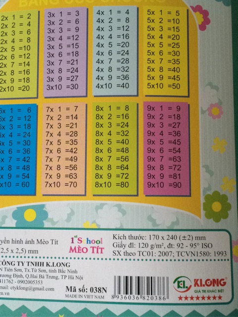 Vở 4 Ôly Klong 80 Trang (Định lượng 120gsm)