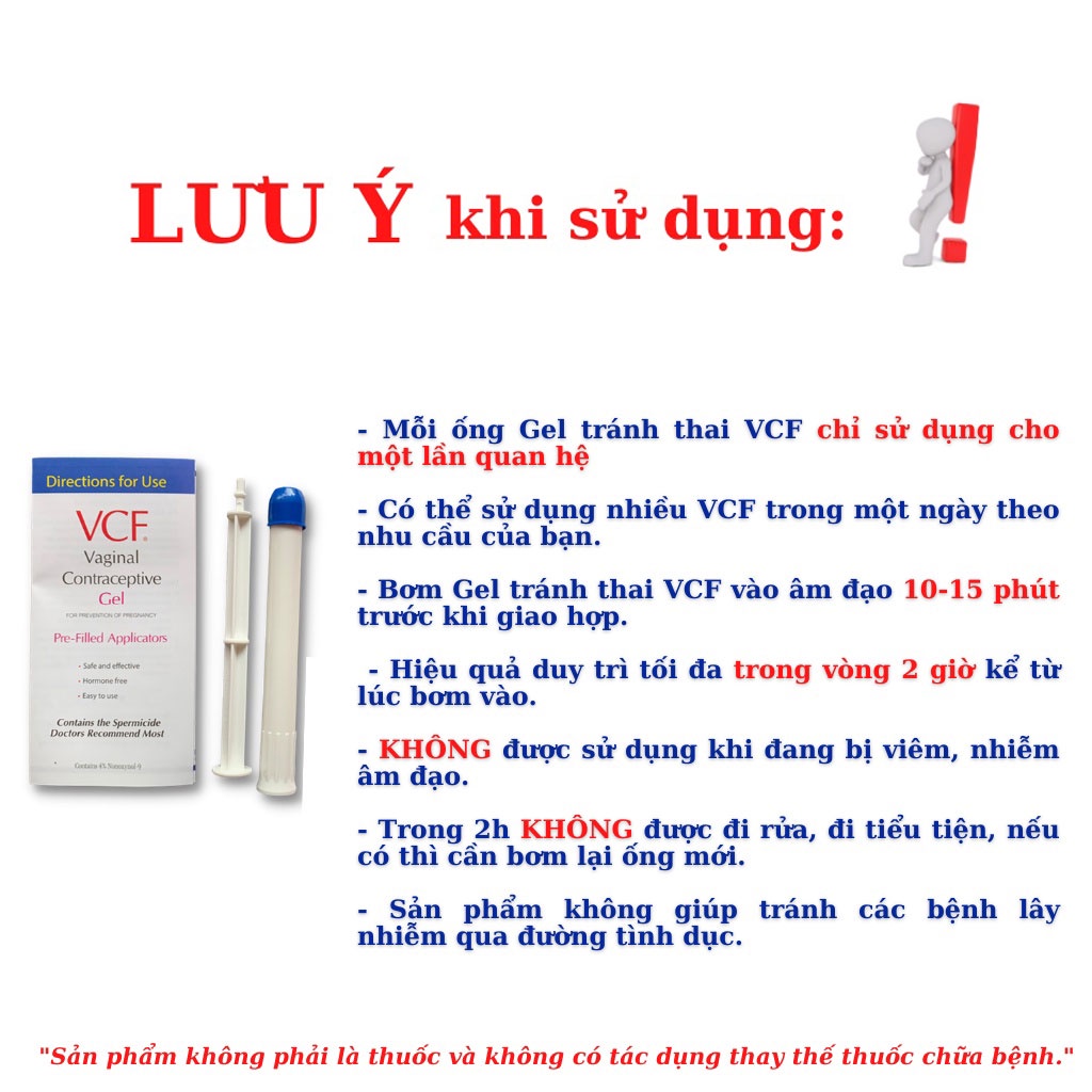 [Bán Lẻ] Gel tránh thai VCF lẻ 1 ống [Chính hãng USA, date xa]