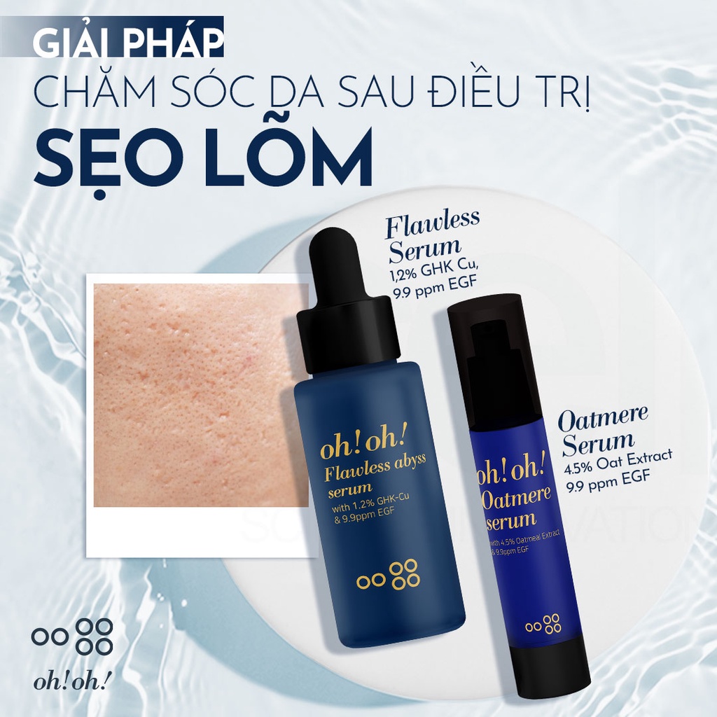 Tinh Chất oh!oh! Flawless Abyss Serum (with 1.2% GHK-Cu & 9.9ppm EGF) 15g