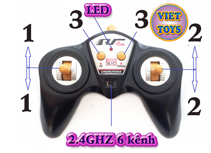 Tx +Rc Xe Ben 6 Kênh 2.4Ghz DC 6V - 15V