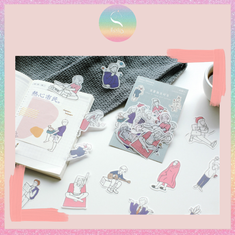 [HOTIS] Sticker hình người - 40 hình dán