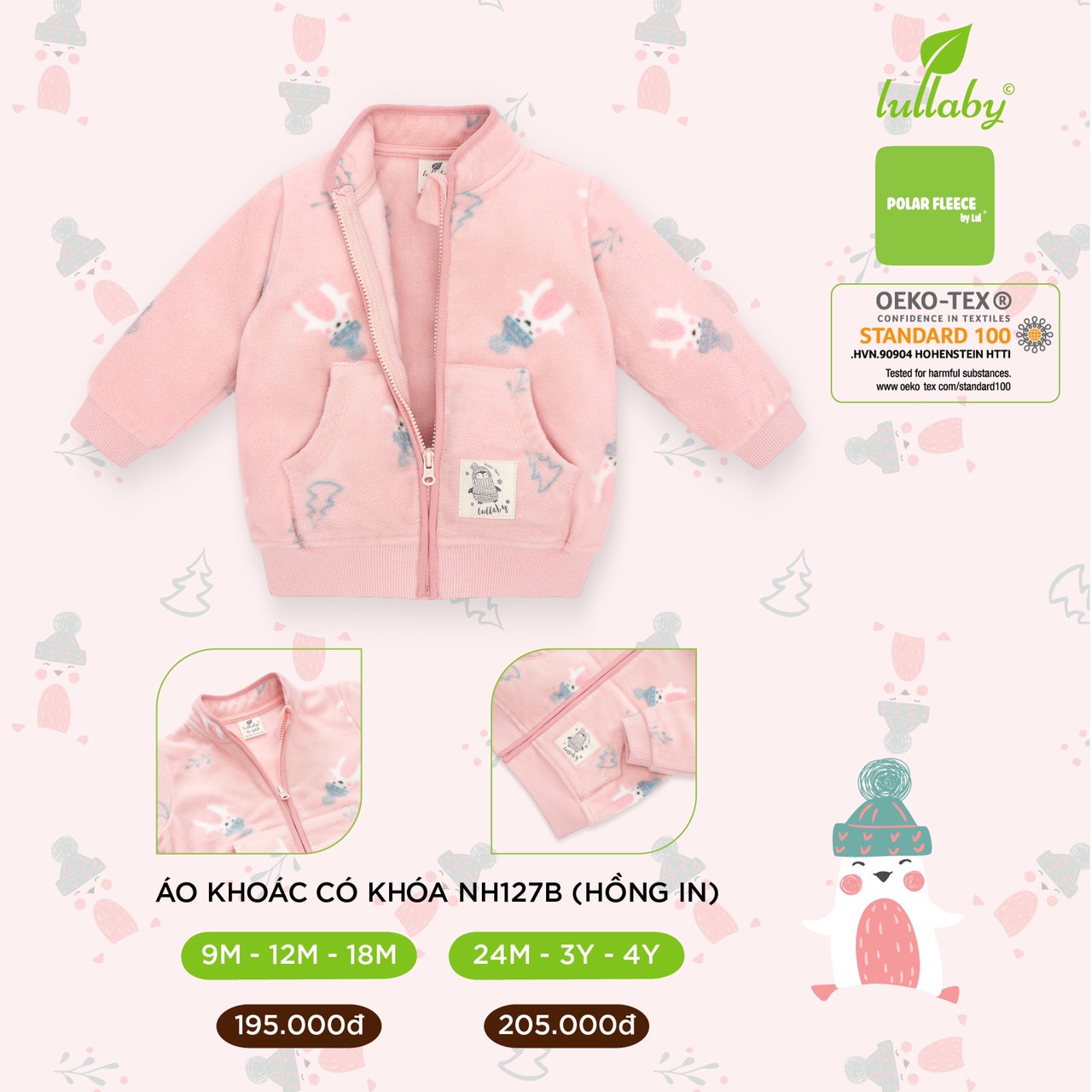 Áo khoác có khóa họa tiết Lullaby