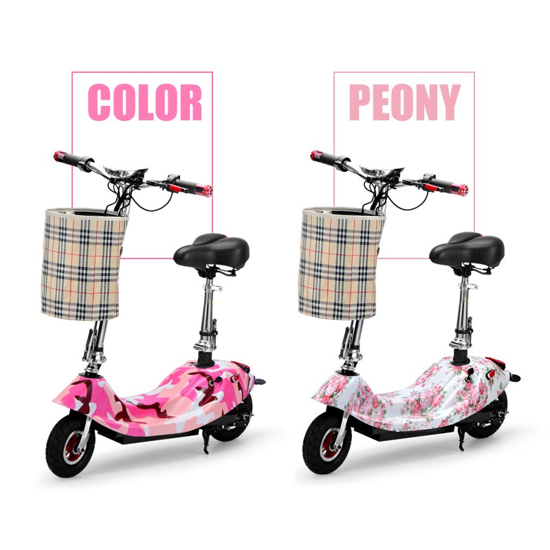 Xe Điện Gấp Gọn Mini E-SCOOTER (Ác Quy 24V-12A/ Có Giảm Sóc Trước/ Tặng Ghế Em Bé)
