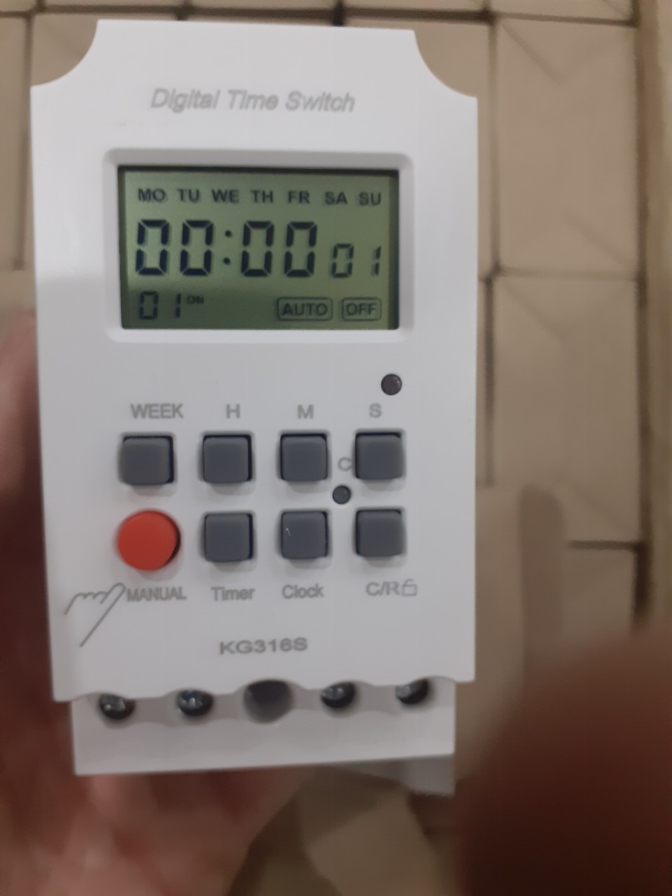 Công tắc hẹn giờ theo giây KG316S 32 chương trình 25A 220V timer hẹn giờ