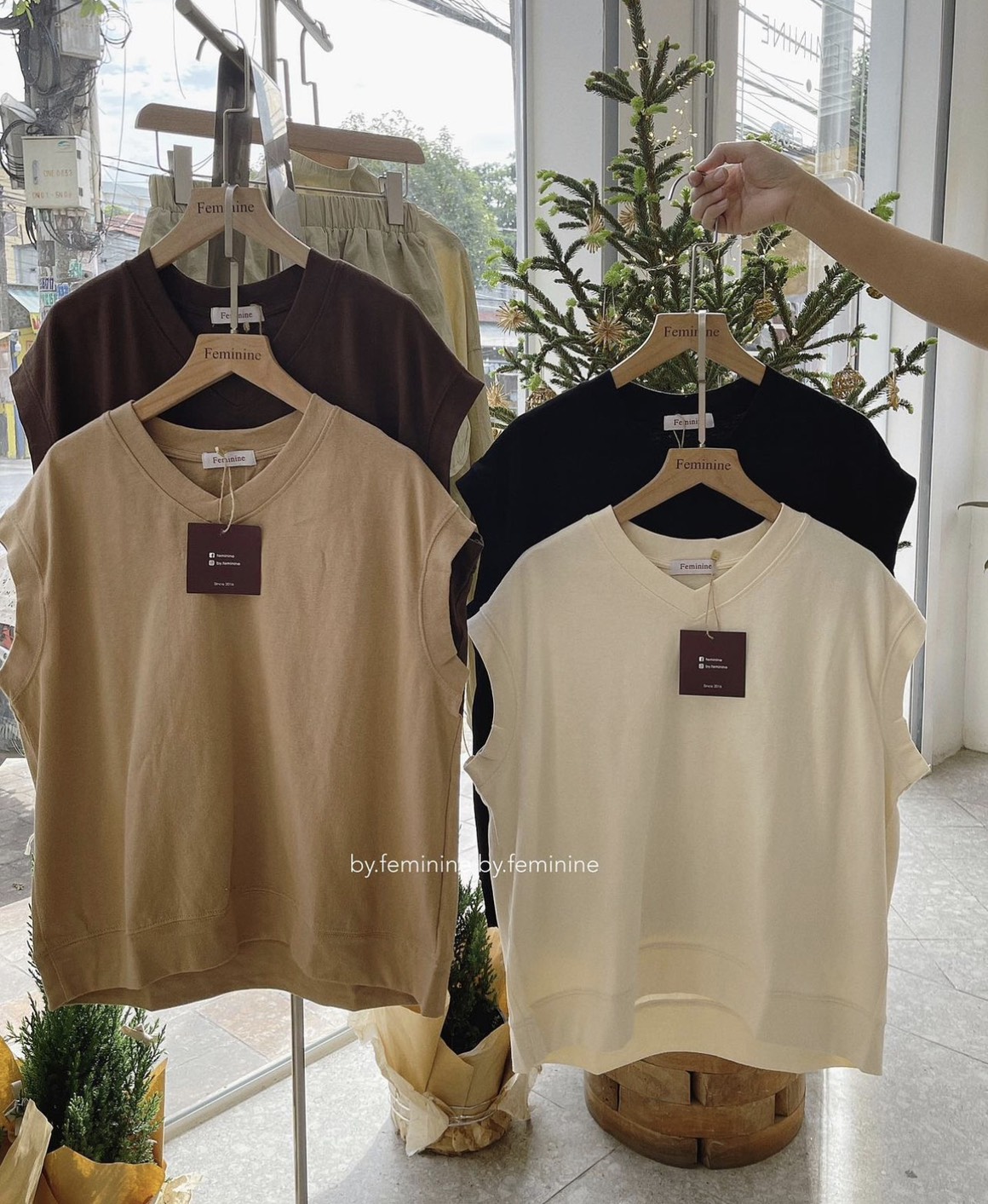 Áo thun pull oversize tay hến cổ tim AophongCOTIM963