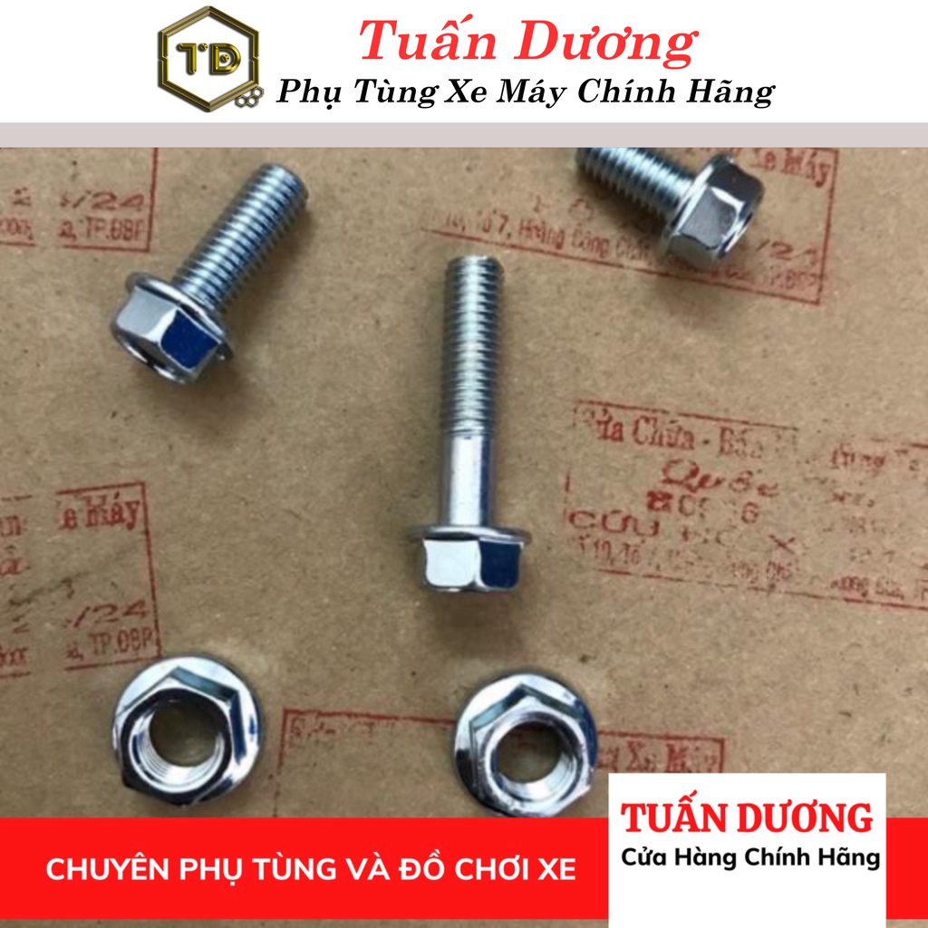 Ốc bắt dàn để chân trước-lắp cho dream và wave hàng đẹp như zin 100%