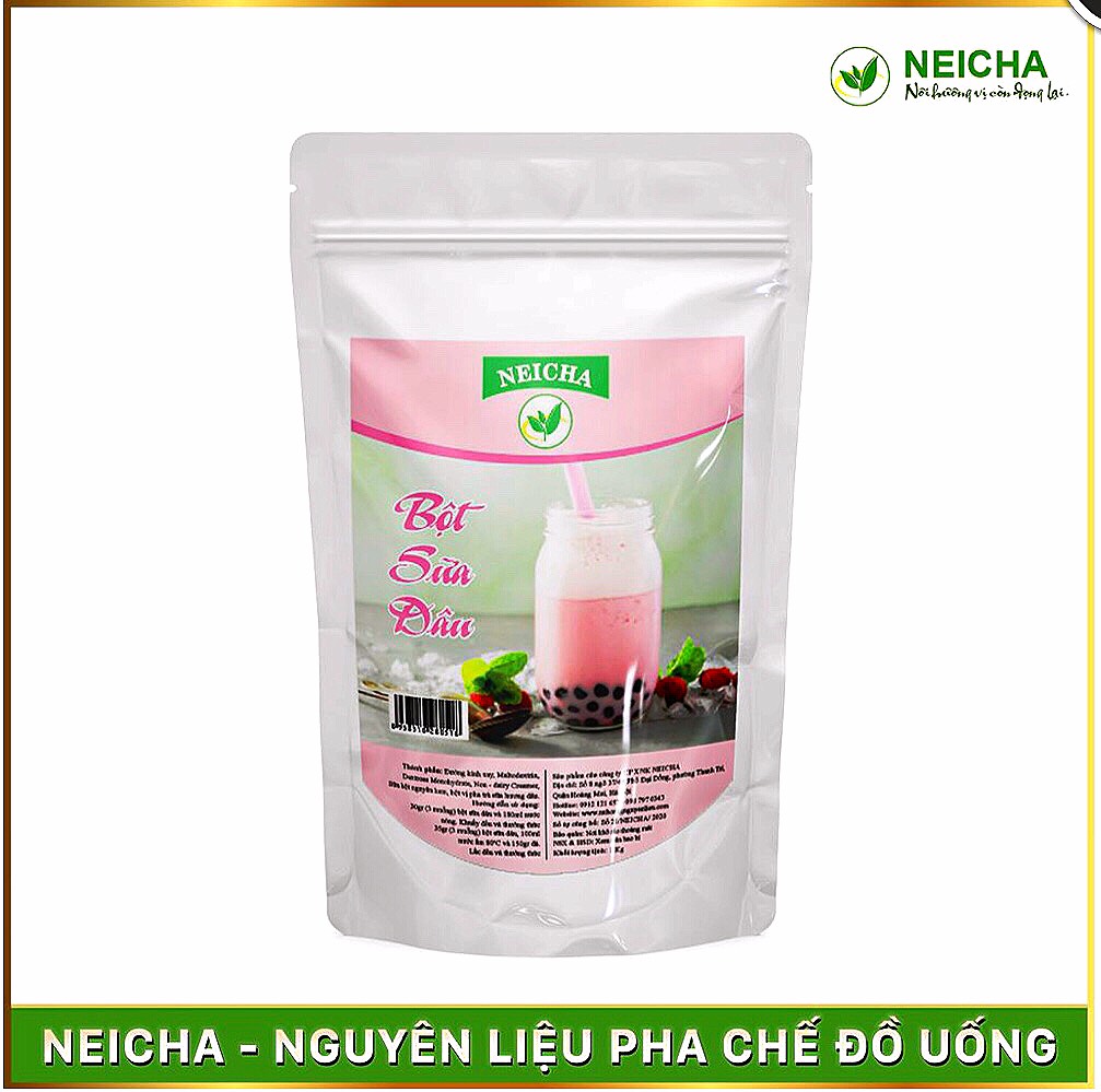 (200g)Trà Sữa Vị Dâu PHA SẴN SIÊU NHANH. DATE MỚI
