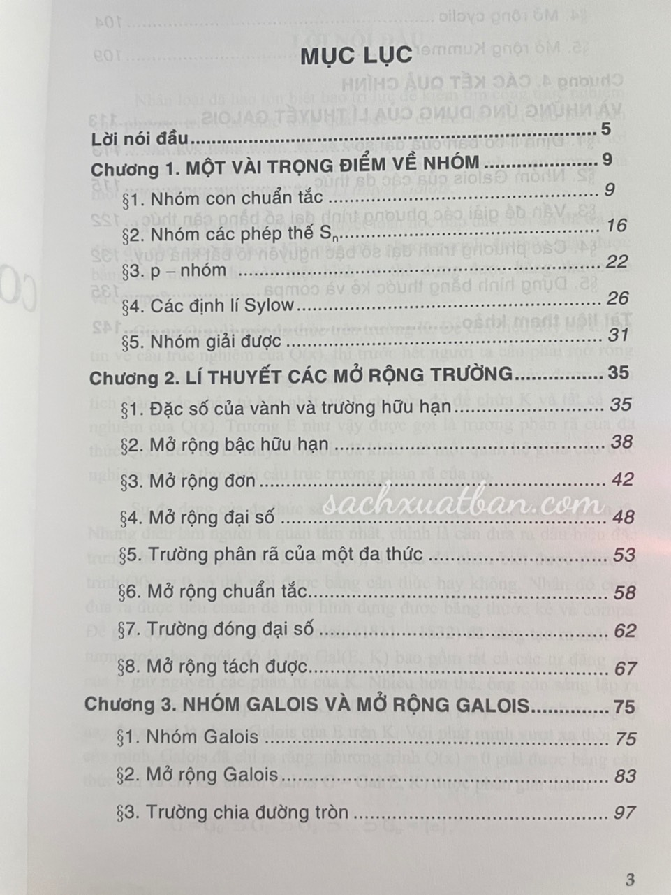 Sách Cơ sở lí thuyết Galois - NTbooks