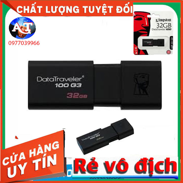 USB 3.0 Kingston DT100G3 32GB tốc độ upto 100MB/s