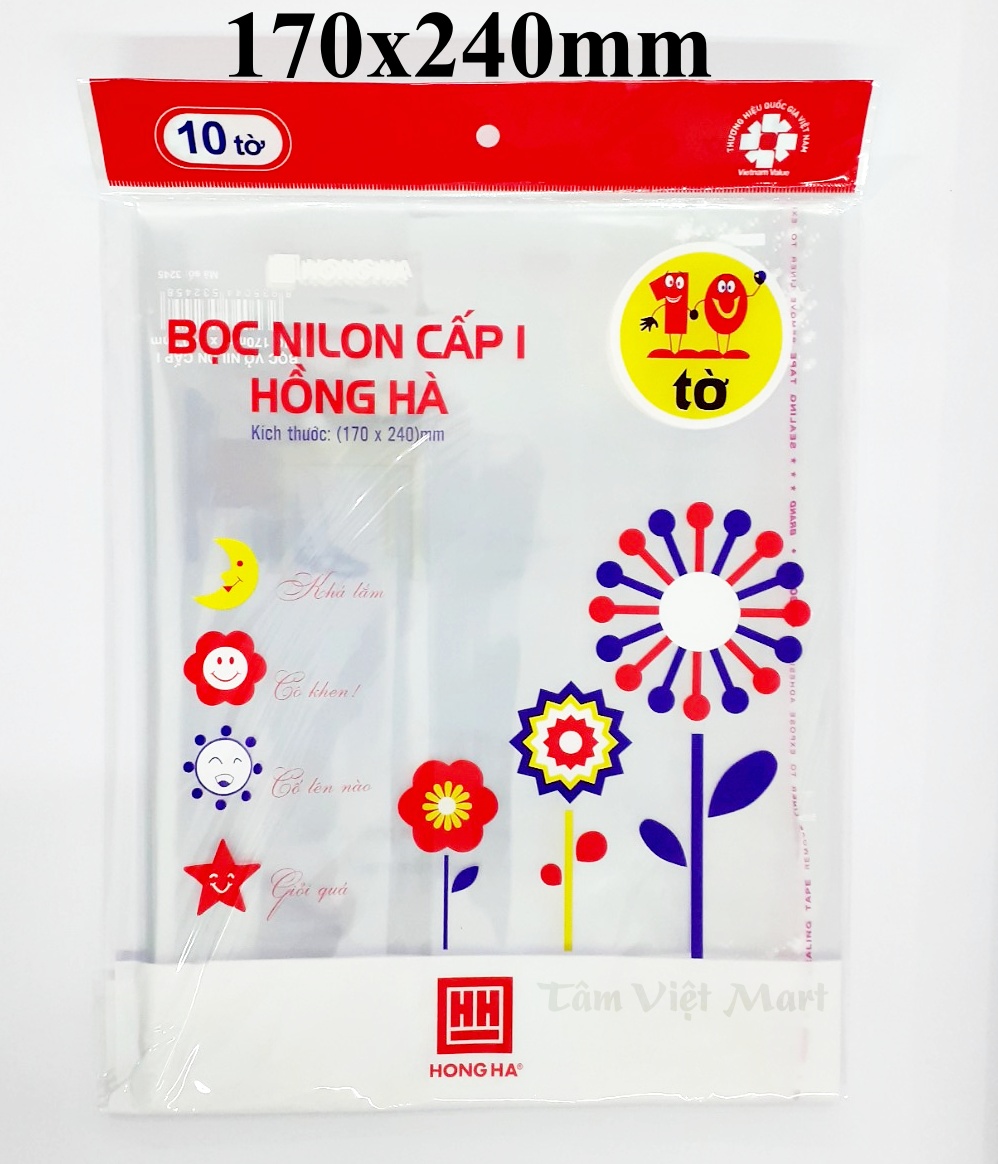 Bọc vở nilon Hồng Hà(Dùng cho học sinh Cấp 1 và Cấp 2)