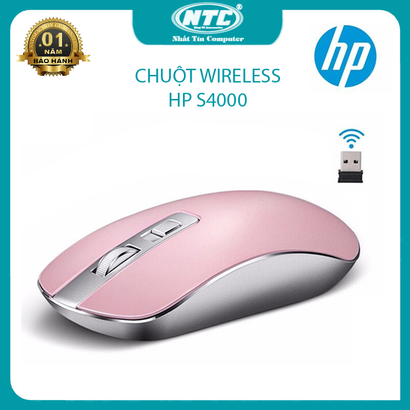 Bảng giá Chuột silent không dây wireless HP S4000 - click không âm thanh (Hồng) Hãng Phân Phối Chính Thức - Nhất Tín Computer Phong Vũ
