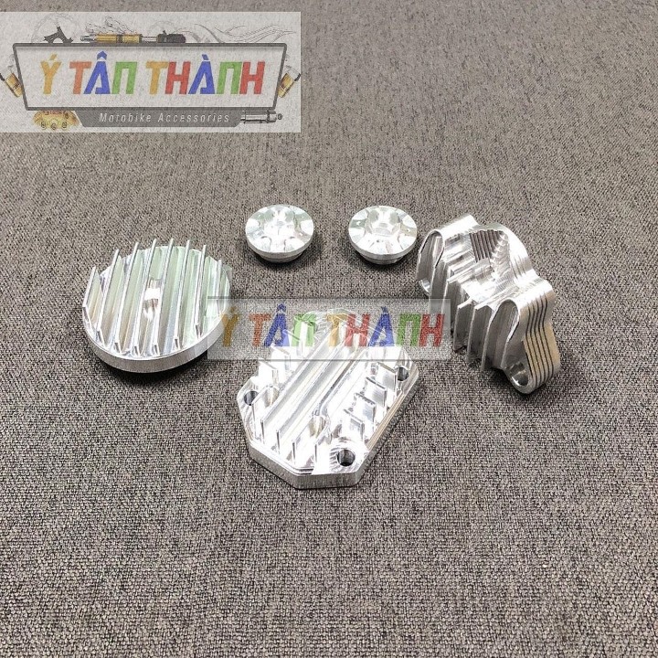 BỘ Nắp Đầu Bò Nhôm Cnc Cho Dream YTT