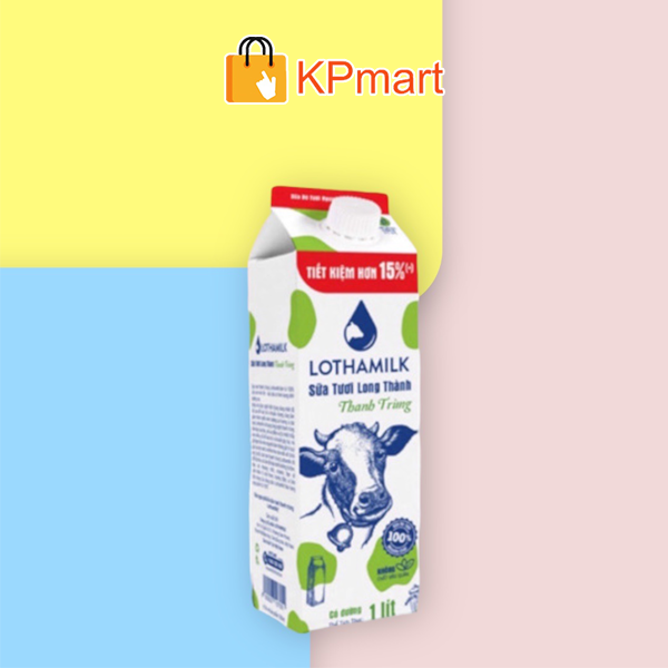 (Hcmc Express Delivery) Long Thanh Pasteurized Fresh Milk Lothamilk 1L