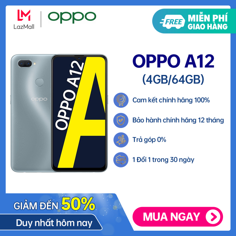 [ĐỘC QUYỀN MÀU MỚI] Điện thoại giá rẻ Oppo A12 (4GB/64GB) - 100% chính hãng