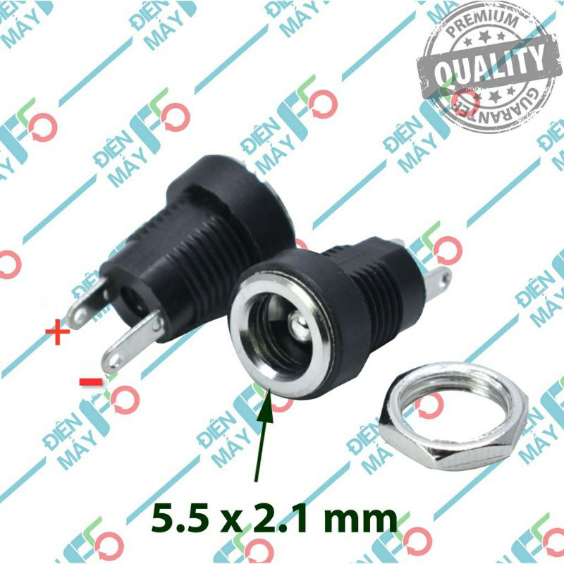 DMF5 Giắc Jack sạc DC, giắc cái (Female) size 5.5x2.1mm